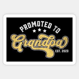 Promoted To Grandpa 2023 New Grandpa Magnet